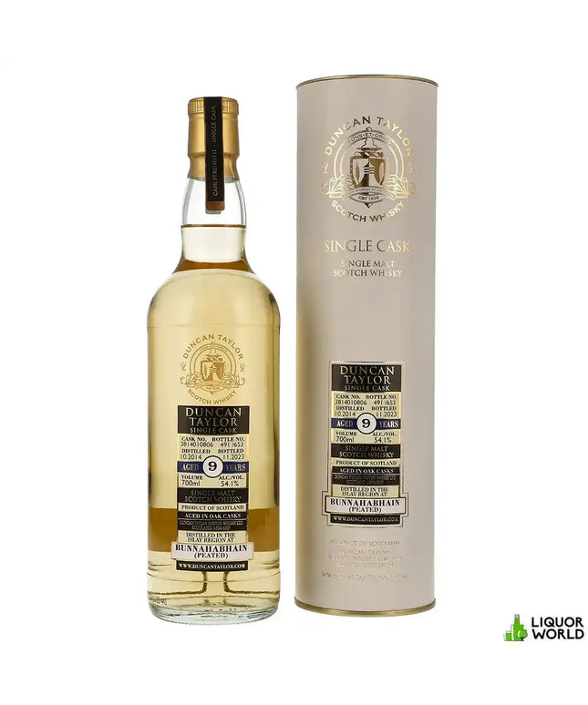 Bunnahabhain 9 Year Old 2014 Peated Duncan Taylor Cask Strength Single Malt Scotch Whisky 700mL