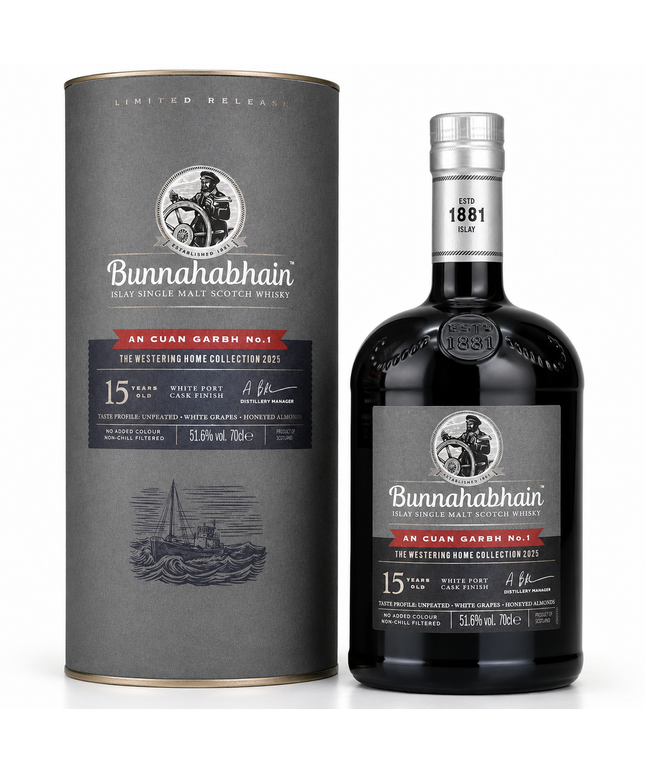 Bunnahabhain 15 Year Old An Cuan Garbh No. 1 White Port Cask Finish Single Malt Scotch Whisky 700mL