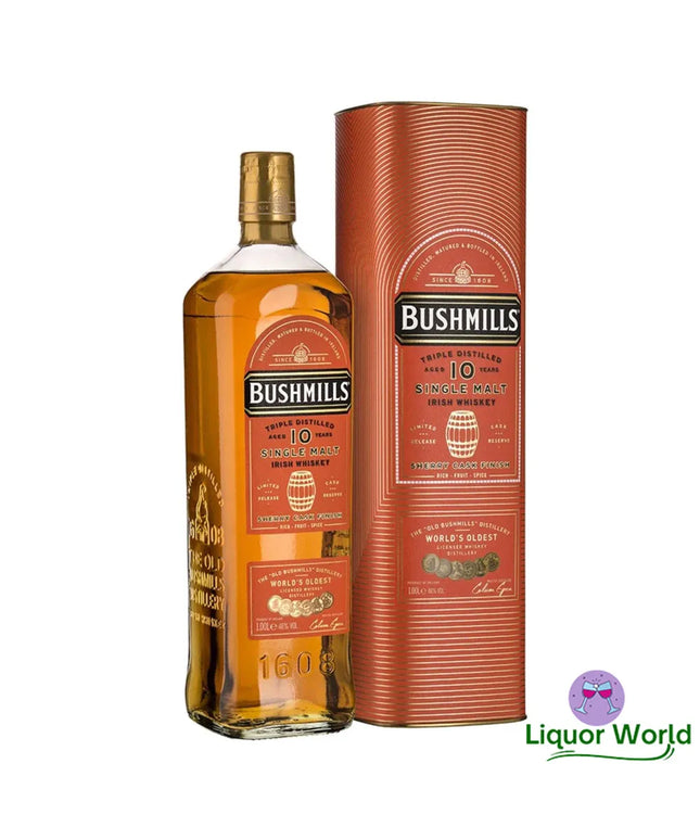 Bushmills 10 Year Old Sherry Cask Finish Single Malt Irish Whiskey 1L - Liquorworld