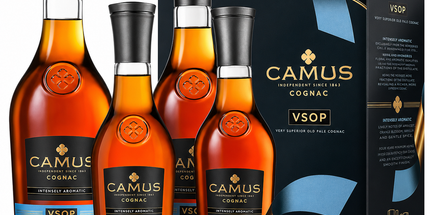 Camus VSOP Promo Pack Intensely Aromatic Cognac 1L + Bonus 500mL