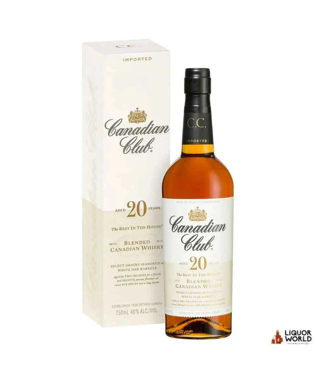 Canadian Club 20 Year Old Canadian Whisky 750ml Gift Boxed