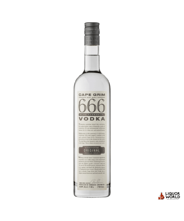 Cape Grim 666 Pure Tasmanian Vodka 700ml - Liquorworld