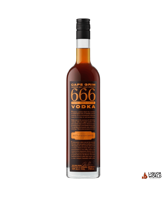 Cape Grim 666 Wattleseed Coffee Vodka 700ml - Liquorworld