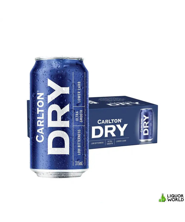 Carlton Dry Beer Case 24 x 375mL Cans - Liquorworld