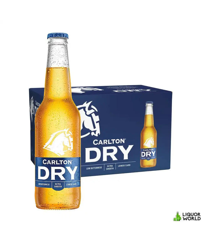 Carlton Dry Beer Case 4 x 6 Pack 330mL Bottles - Liquorworld
