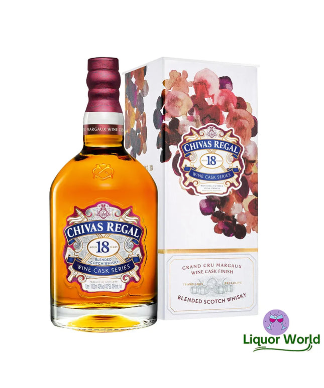 Chivas Regal 18 YO Grand Cru Margaux Wine Cask Finish Blended Scotch Whisky 1L - Liquorworld