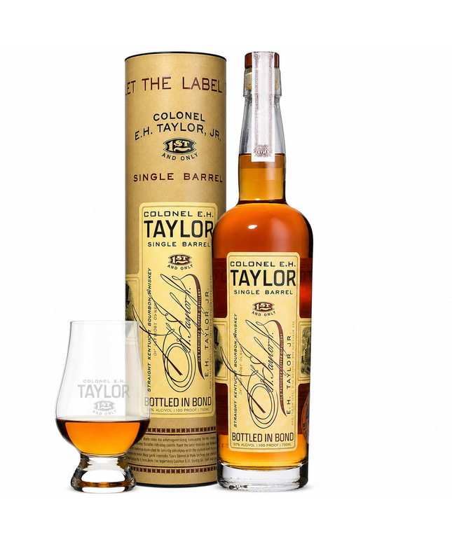 Colonel E. H. Taylor 9 Year Old Single Barrel Select WHA #2 Kentucky Straight Bourbon Whiskey 750mL + Glencairn Whiskey Glass