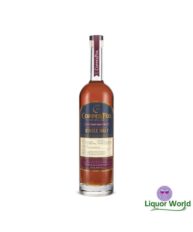 Copper Fox Apple Brandy Barrel Finish American Single Malt 750mL - Liquorworld