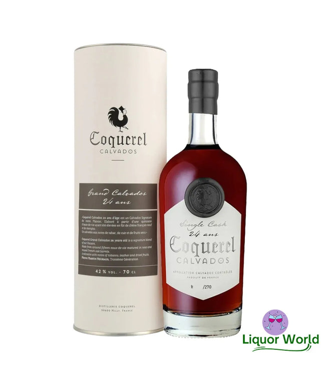 Coquerel 24 Year Old Single Cask Grand Calvados 700mL - Liquorworld
