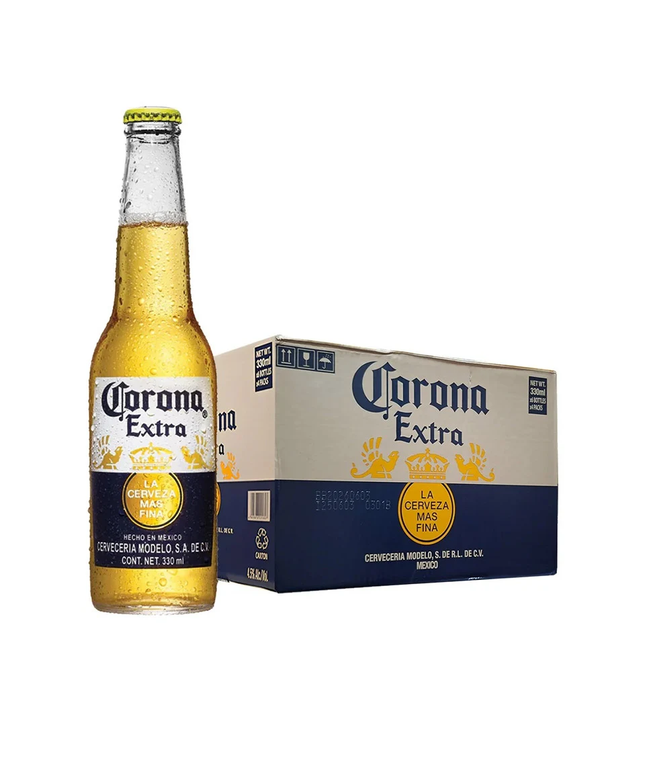 Corona Extra Beer Brown Box China Origin Case 4 x 6 Pack 330mL Bottles