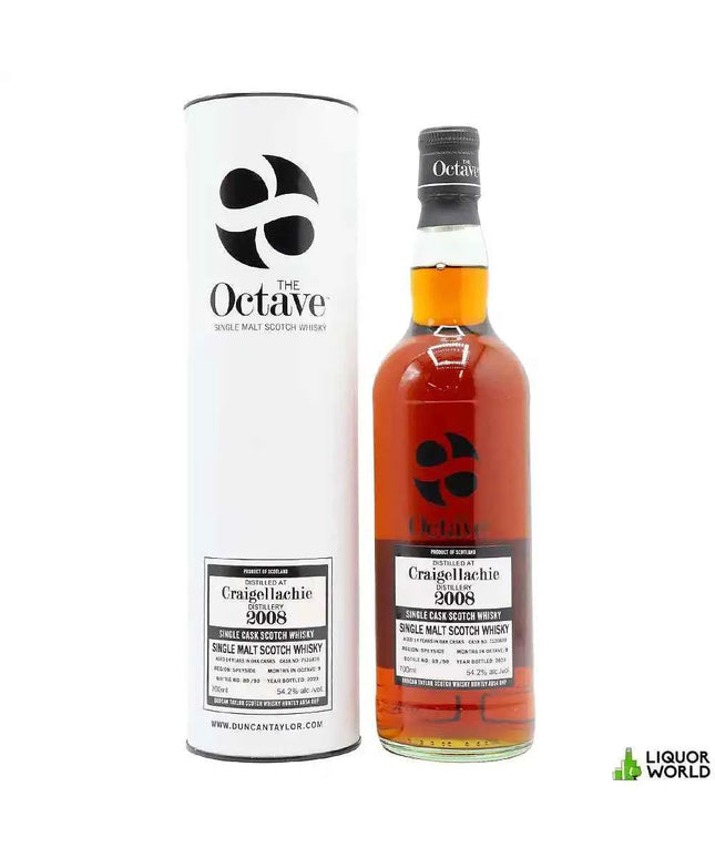 Craigellachie 14 Year Old 2008 Duncan Taylor Octave Cask Strength Single Malt Scotch Whisky 700mL