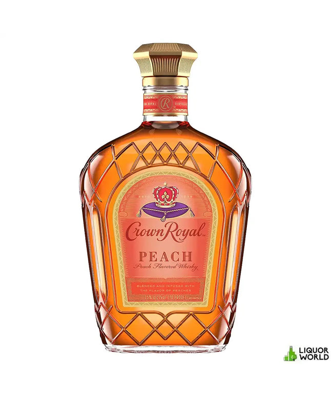 Crown Royal Peach Flavoured Blended Canadian Whisky 1L - Liquorworld
