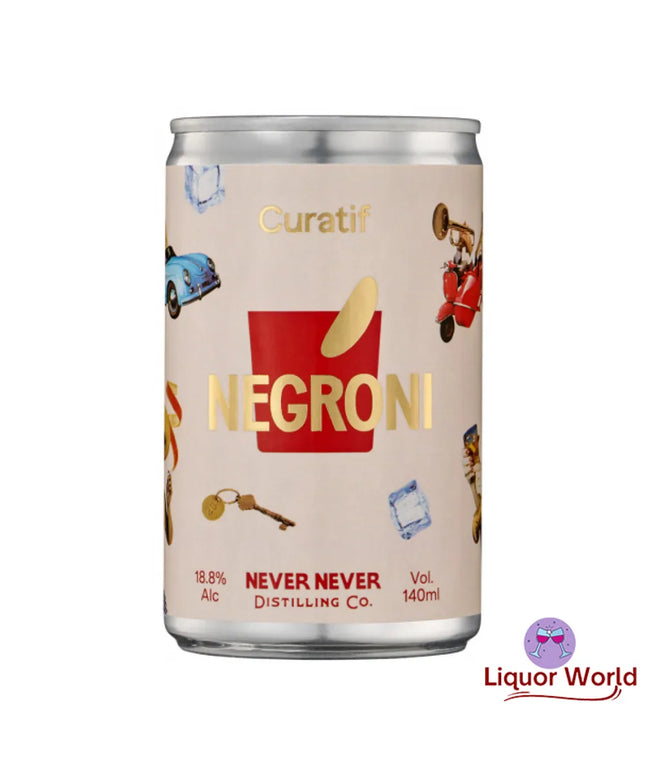 Curatif Never Never Distilling Negroni 140ml (24 Pack) - Liquorworld