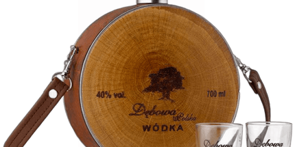 Debowa Polish Oak Vodka Bulak With 2 Short Glasses Gift Set 700mL - Liquorworld