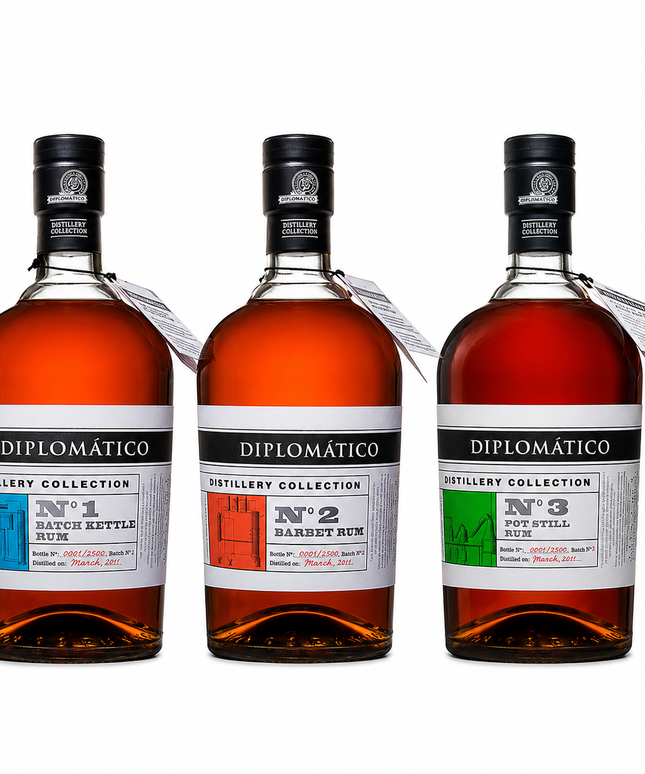 Diplomatico Distillery Complete Collection No. 1-3 Venezuelan Dark Rum 3 x 700mL