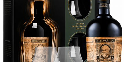 Diplomatico Seleccion De Familia + 2 Glasses Gift Pack Venezuelan Dark Rum 700mL