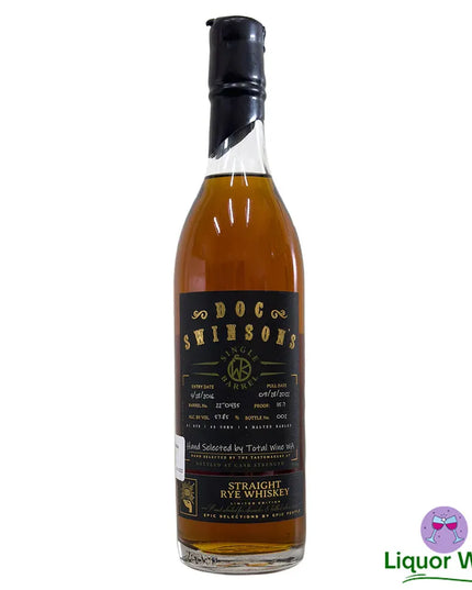 Doc Swinson's 6 Year Old Single Barrel Cask Strength Straight Rye Whiskey 750mL