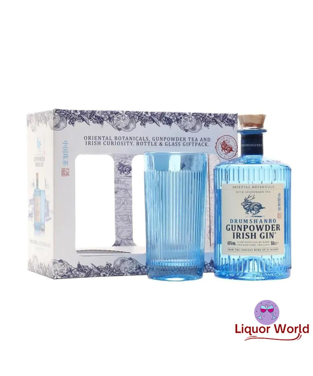 Drumshanbo Gunpowder Gin Glass Gift Pack 700ml - Liquorworld