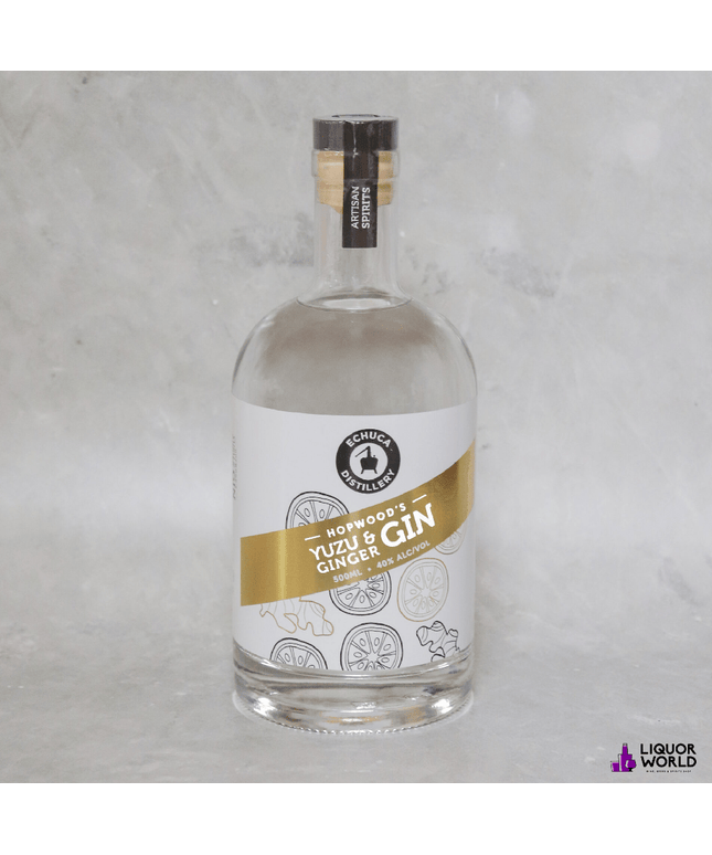 Echuca Distillery Hopwoods Yuzu & Ginger Gin 40% ABV 500ml – 2 Bottle Pack