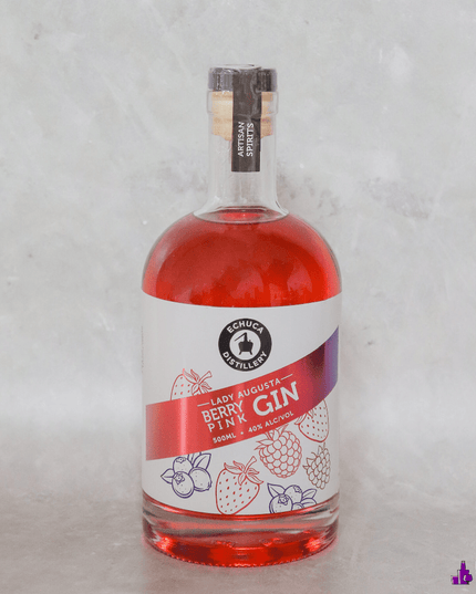 Echuca Distillery Lady Augusta Berry Pink Gin 40% ABV 500ml – 2 Bottle Pack