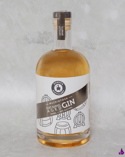 Echuca Distillery Mackintosh Port Barrel Aged Gin 40% ABV 500ml – 2 Bottle Pack