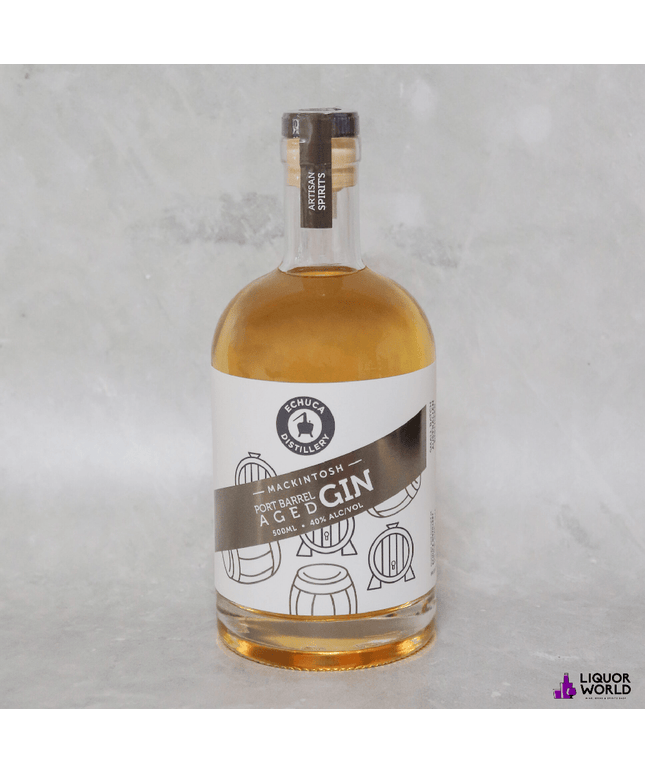 Echuca Distillery Mackintosh Port Barrel Aged Gin 40% ABV 500ml – 2 Bottle Pack