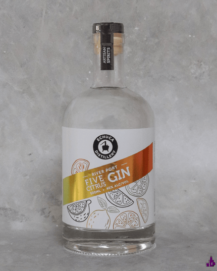 Echuca Distillery River Port Five Citrus Gin 500ml (40% ABV) – 2 Bottle Pack