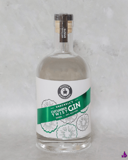 Echuca Distillery Shackells Cucumber Twist Gin 500ml (40% ABV) – 2 Bottle Pack
