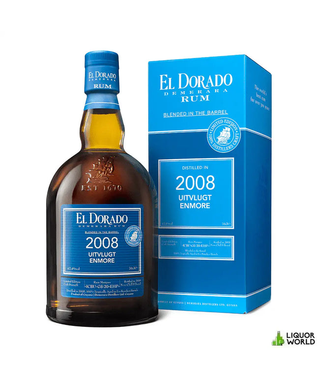 El Dorado 11 Year Old 2008 Uitvlugt Enmore Cask Strength Guyanese Rum 700mL - Liquorworld