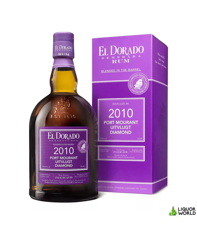 El Dorado 9 Year Old 2010 Port Mourant Uitvlugt Diamond Cask Strength Guyanese Rum 700mL - Liquorworld