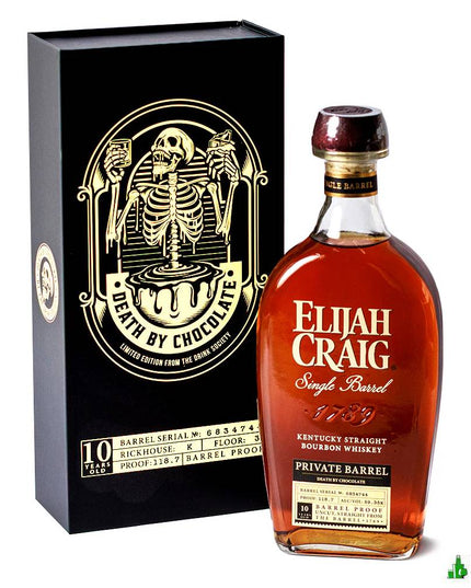 Elijah Craig 10 Year Old Private Barrel Death by Chocolate Barrel Proof Kentucky Straight Bourbon Whiskey 700mL - Liquorworld