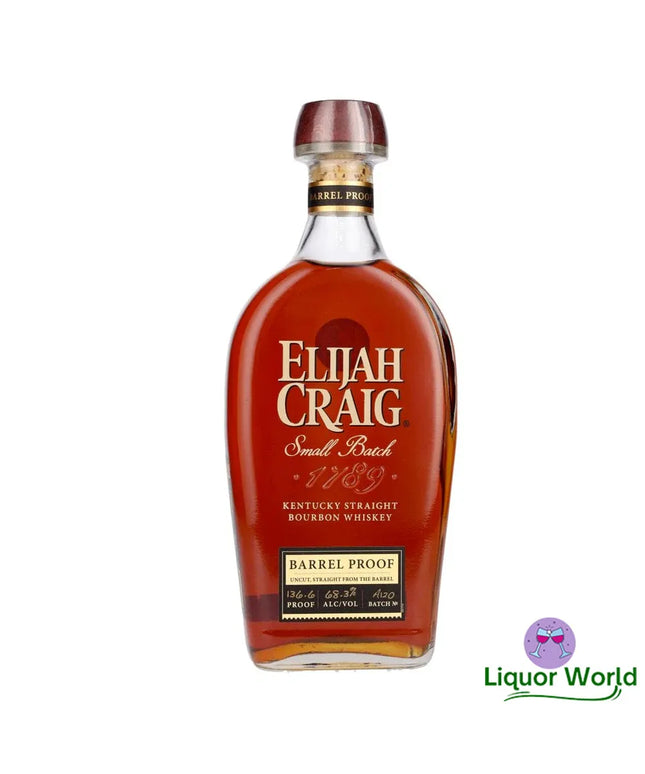 Elijah Craig 12 Year Old Barrel Proof Batch A120 68.3% Kentucky Straight Bourbon Whiskey 700mL - Liquorworld