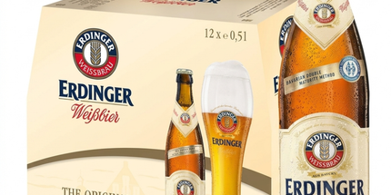 Erdinger Weissbier Original Imported Wheat Beer Case 12 x 500mL Bottles