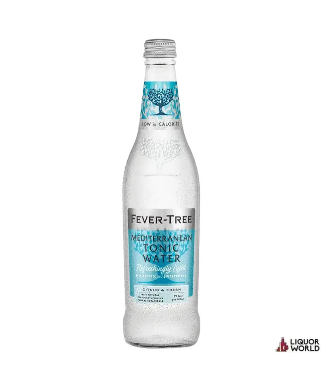 Fever Tree Light Mediterranean Tonic Non Alcoholic Mixers 500ml (8 Pack) - Liquorworld