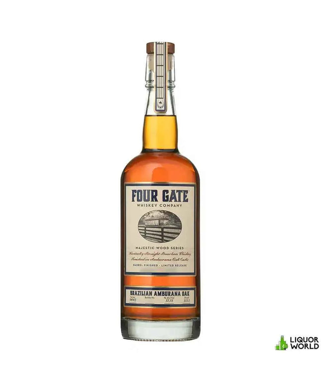 Four Gate Majestic Wood Series Brazilian Ambruana Limited Release Barrel Proof Kentucky Straight Bourbon Whiskey 750mL