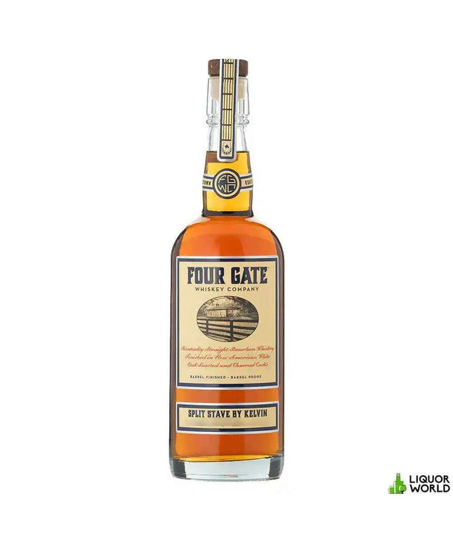 Four Gate Split Stave By Kelvin Flagship 2023 Barrel Proof Kentucky Straight Bourbon Whiskey 750mL