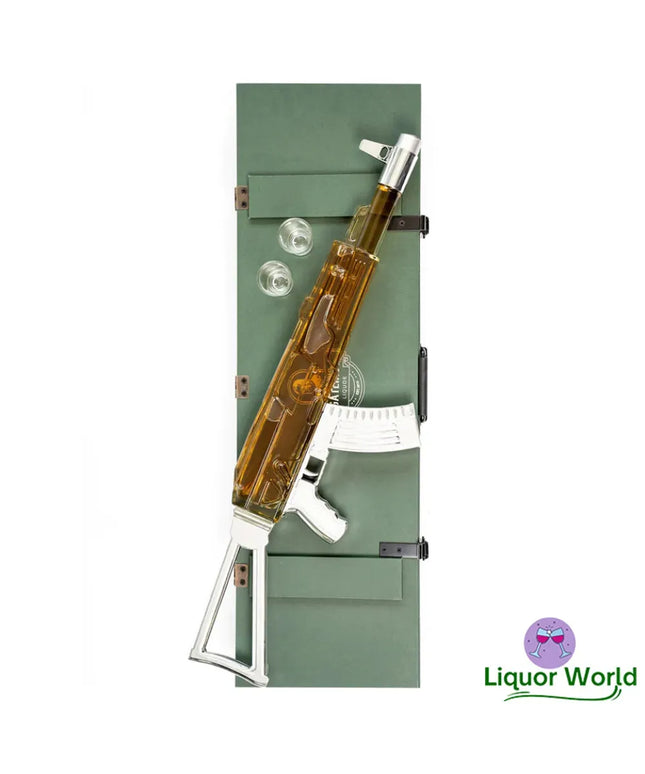 Gatling Liquor AK-47 Whiskey + 3 Shot Glasses 700mL - Liquorworld