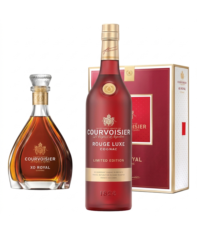 Courvoisier XO Royal + Rouge Luxe Limited Edition Cognac 2 x 700mL