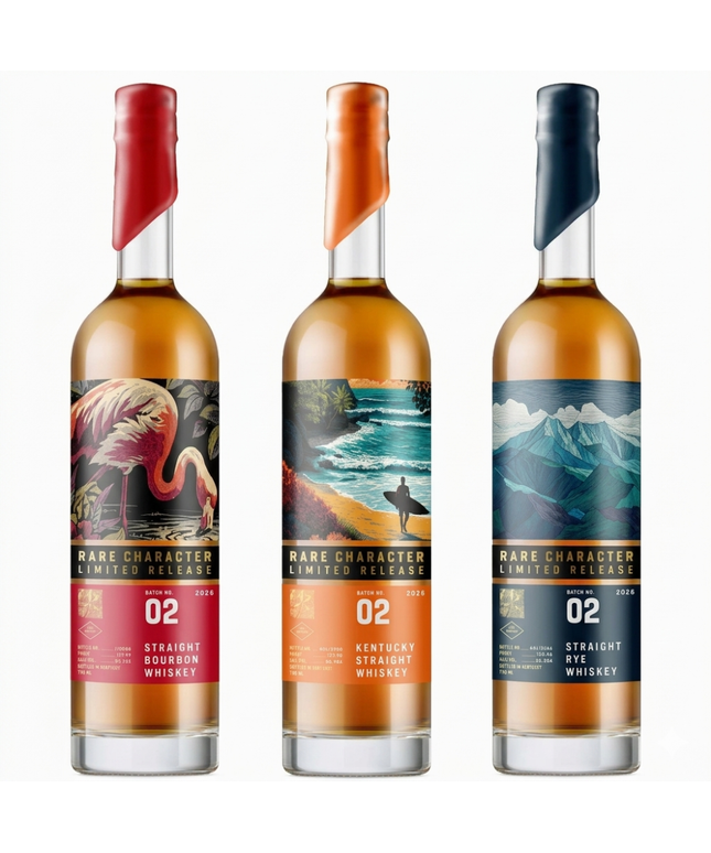 Rare Character Limited Release 2026 Batch No. 02 Straight Bourbon, Straight Rye & Straight Whiskey Collection 3 x 750mL