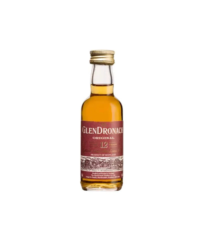 GlenDronach 12 Year Old Single Malt Scotch Whisky Glass Miniature 50mL - Liquorworld