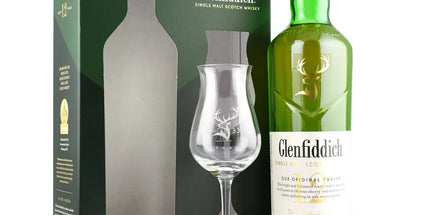 Glenfiddich 12 Year Old + 1 Nosing Glass Gift Pack Single Malt Scotch Whisky 700mL - Liquorworld