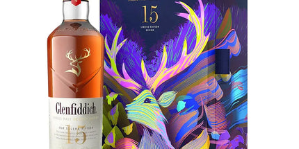 Glenfiddich 15 Year Old Limited Edition Design + Flask Single Malt Scotch Whisky 700mL