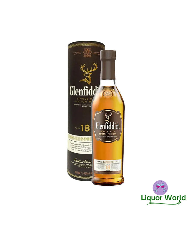 Glenfiddich 18 Year Old Single Malt Scotch Whisky Miniature 200mL - Liquorworld