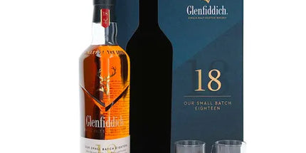 Glenfiddich 18 Year Old Small Batch + 2 Glasses Single Malt Scotch Whisky 700mL - Liquorworld