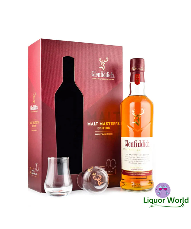 Glenfiddich Malt Masters Sherry Cask Finish + 2 Glasses Single Malt Scotch Whisky 700mL - Liquorworld