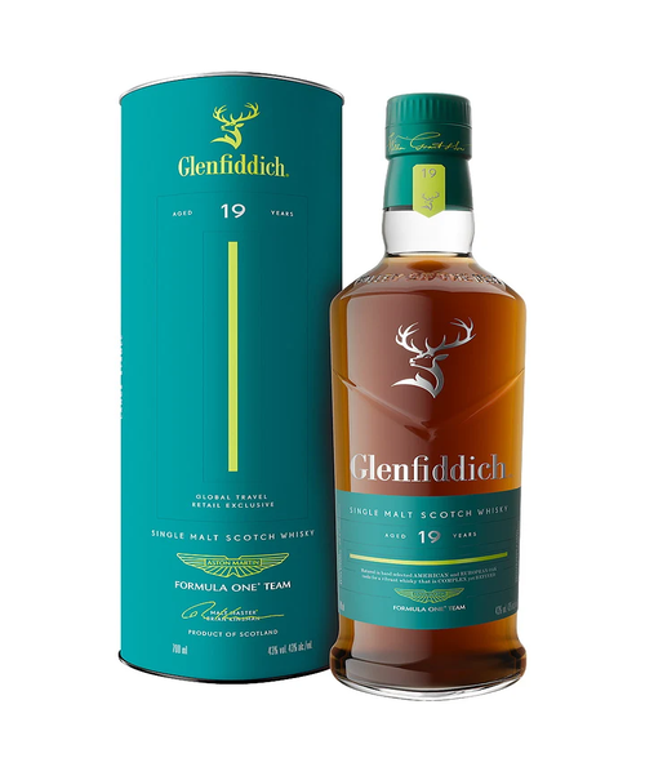 Glenfiddich 19 Year Old Aston Martin F1 Inaugural Release Limited Edition Single Malt Scotch Whisky 700mL