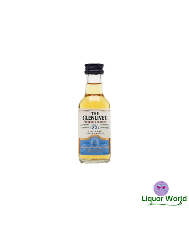 Glenlivet Founders Reserve Single Malt Scotch Whisky Glass Miniature 50mL - Liquorworld