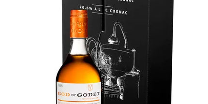 God By Godet Cask Super Strength VSOP Cognac + 2 Glasses Gift Set 350mL - Liquorworld