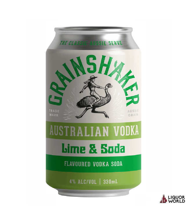Grainshaker Lime & Soda Premix Cans 330ml (24 Pack) - Liquorworld