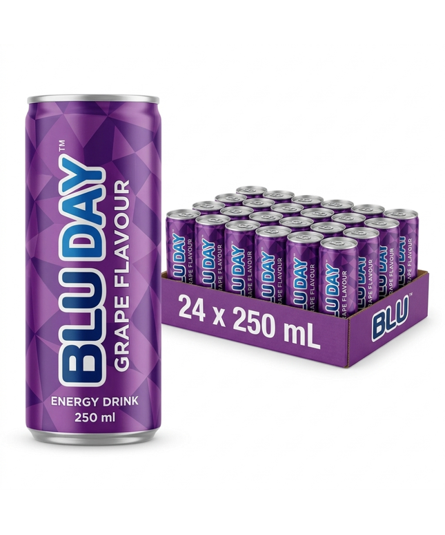 Blu Energy Drink Grapes 250ml (24 Pack)